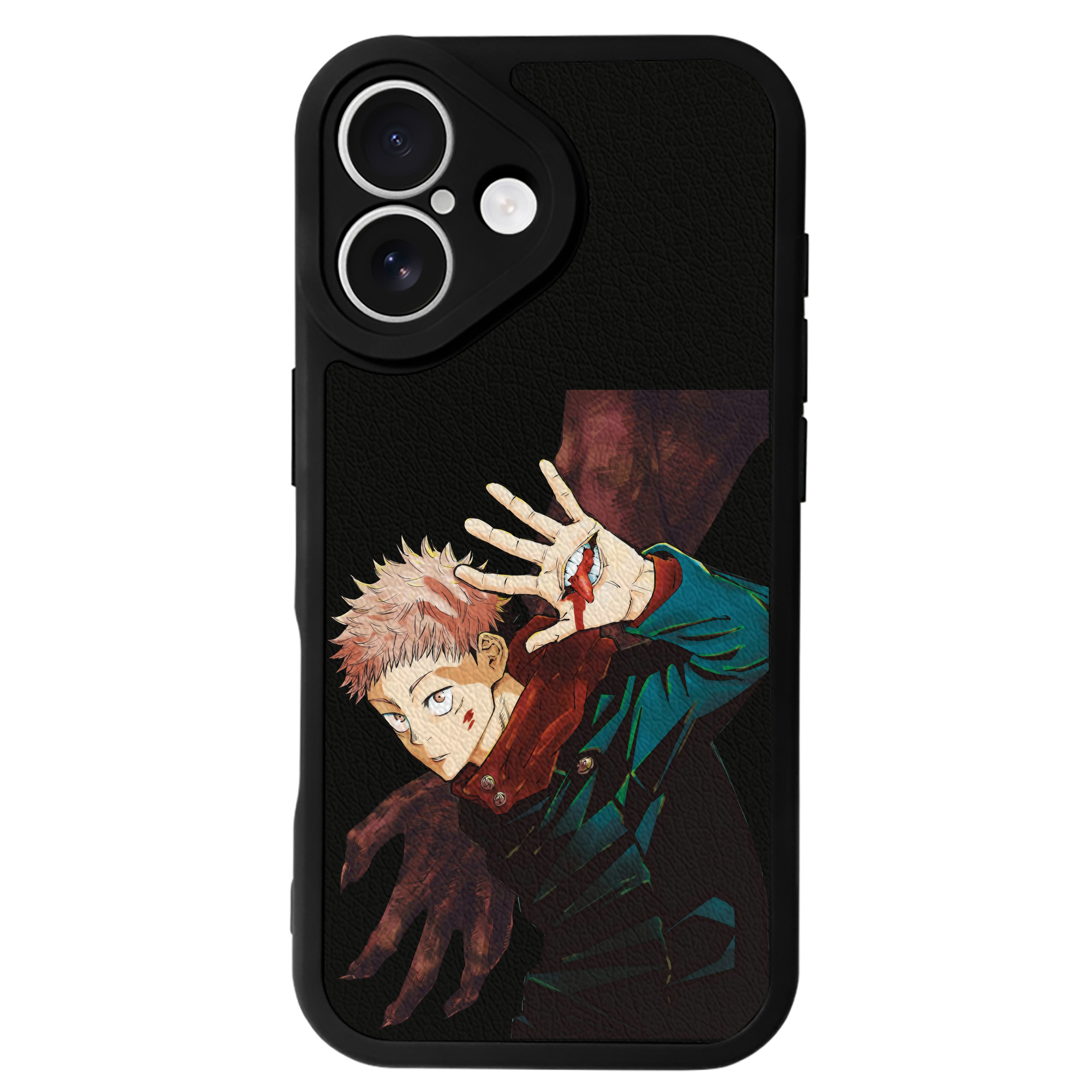 （画像用） 呪術廻戦 Jujutsu Kaisen 【iPhone 16シリーズ対応】シリコンスマホケース（レザー調） 材質：シリコン